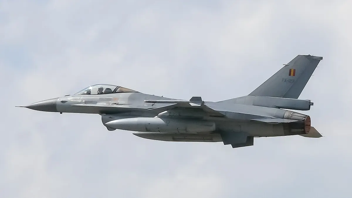 Belgian Air Force F-16 in flight