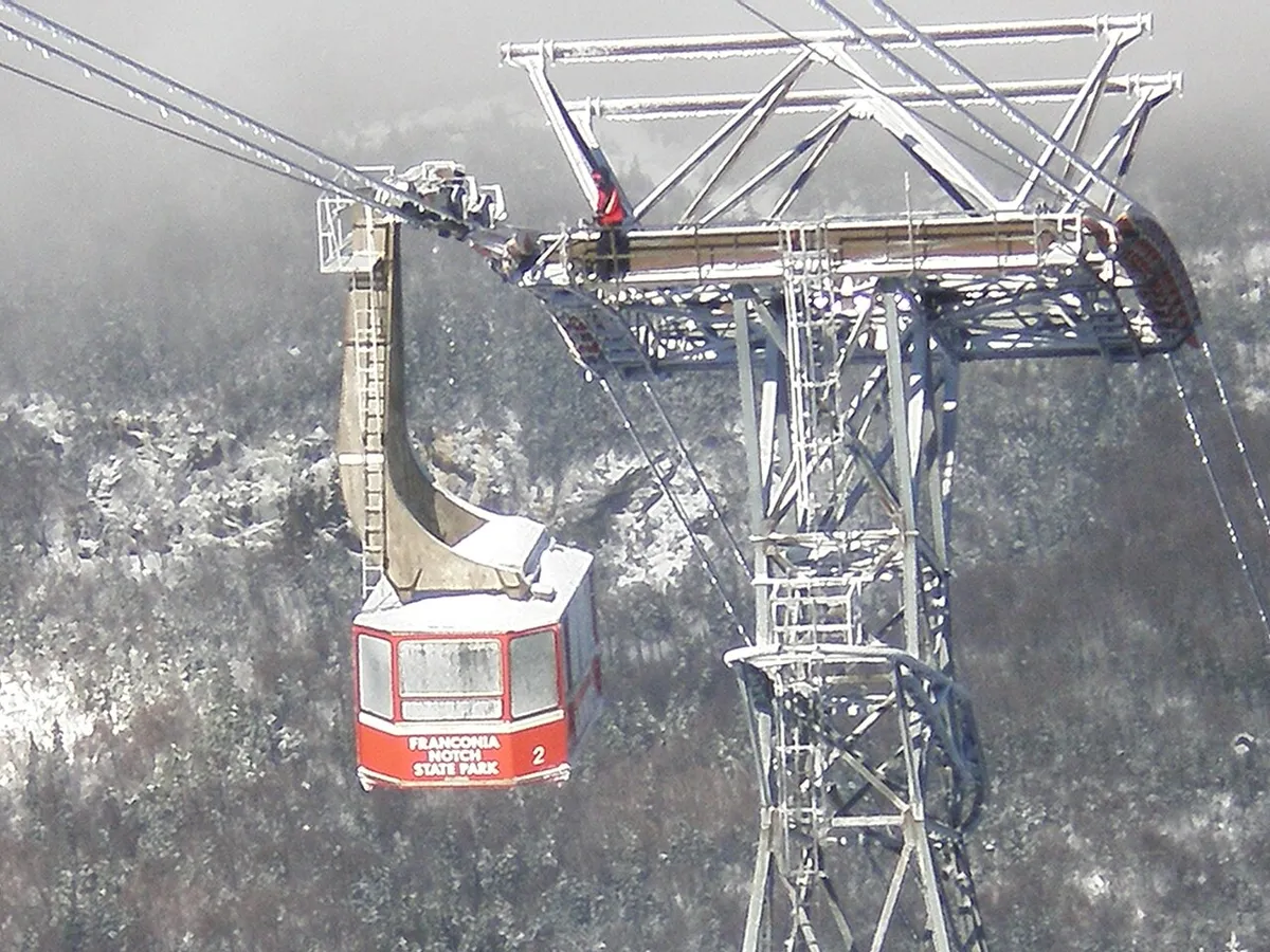 Cannon Mountain Aerial Tramway car in Franconia Notch State Park