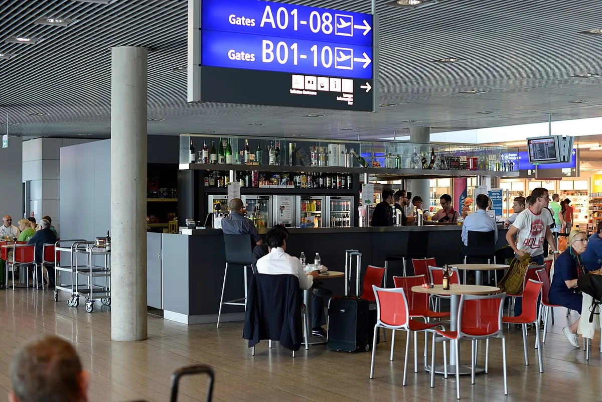 Luxembourg Airport departure hall