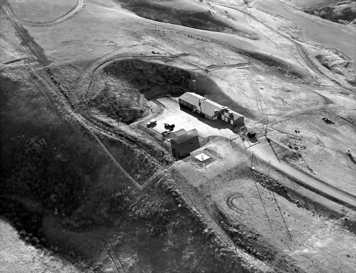 Aerial view of a missile launch control facility
