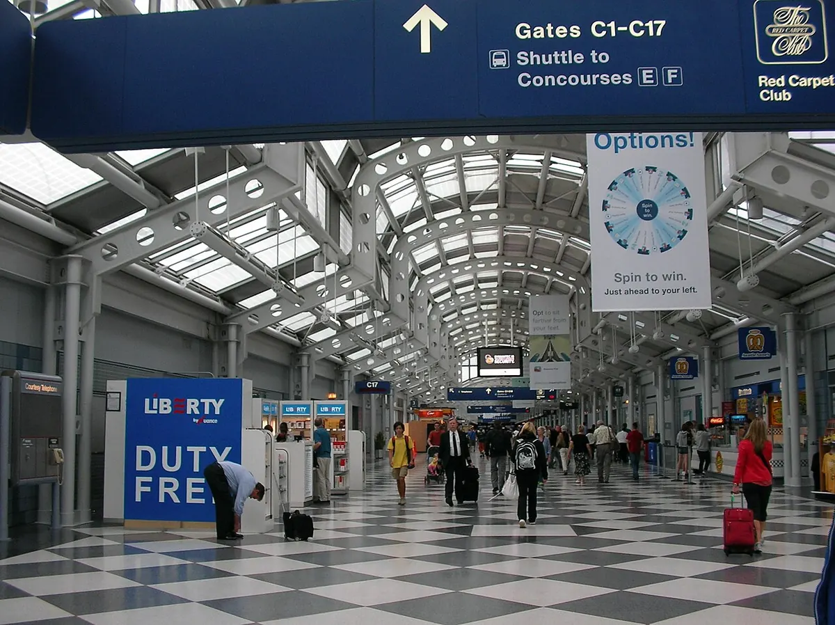 O’Hare Airport Concourse C gates sign