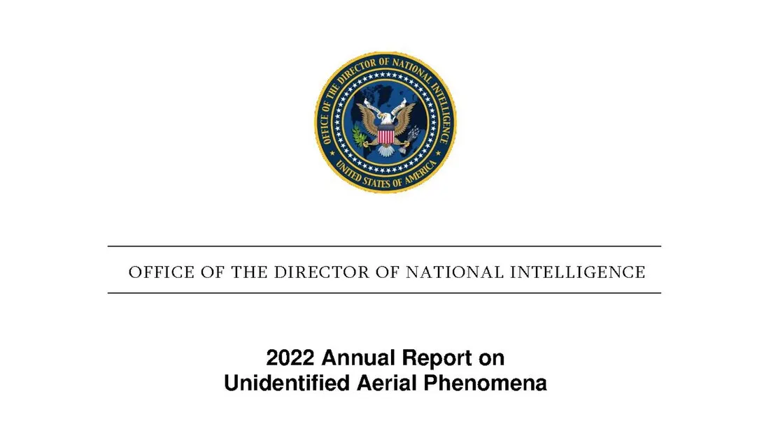 Cover of the ODNI 2022 annual UAP report