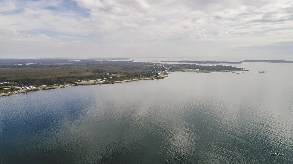 Aerial view of Shag Harbour, Nova Scotia
